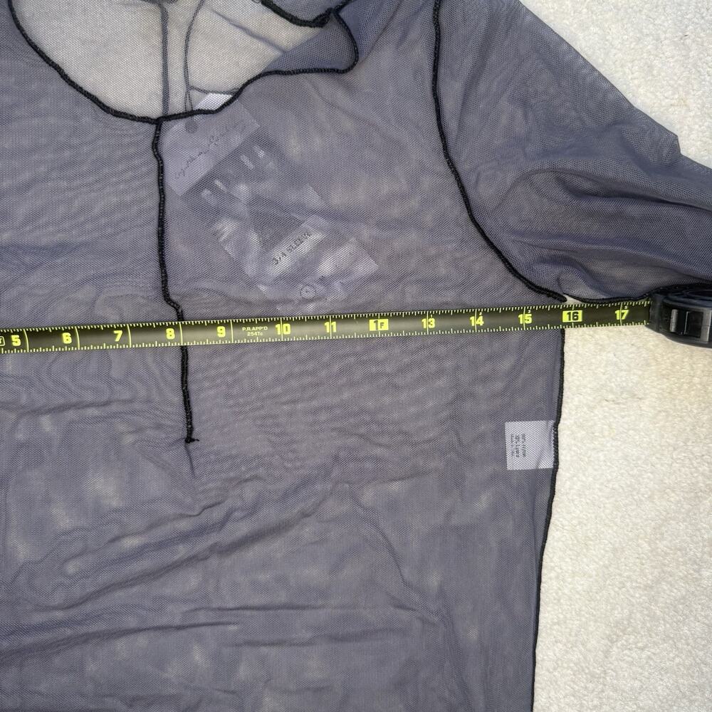 CYNTHIA ASHBY NWT Gray Sheer Mesh Lagenlook Distressed Layering Small Artwear - Picture 8 of 9